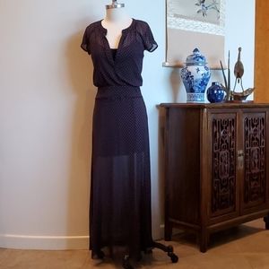 Weston Wear, Short Sleeve, Swiss Dot Maxi Dress, S